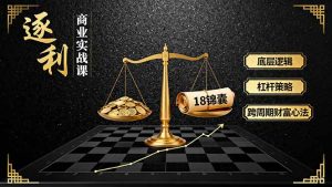 《逐 利》商业实战课，底层逻辑、杠杆策略、18锦囊，跨周期财富心法-网创项目