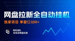 网盘拉新全自动挂G，独家技术，操作简单，自动完成拉新任务，单窗口3张【揭秘】-网创项目