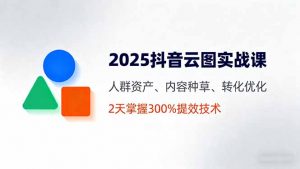 2025抖音云图实战课,人群资产、内容种草、转化优化,2天掌握300%提效技术-网创项目