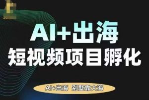 AI·TikTok AI+出海短视频项目孵化,陪你从0-1借助AI实现出海变现-网创项目