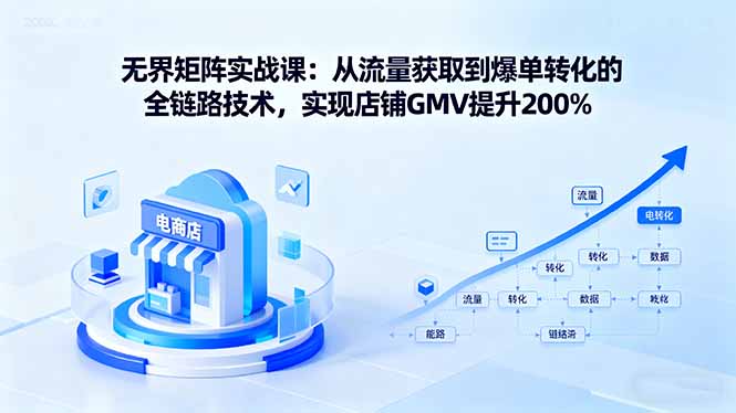 无界矩阵实战课：从流量获取到爆单转化的全链路技术，实现店铺GMV提升200%-网创项目