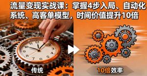 流量变现实战课：掌握4步入局、自动化系统、高客单模型，时间价值提升10倍-网创项目
