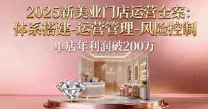 2025新美业门店运营全案:体系搭建-运营管理-风险控制,单店年利润破200万-网创项目