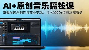 AI+原创音乐搞钱课：掌握AI音乐制作与商业变现，月入6000+低成本高收益-网创项目
