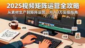 2025短视频矩阵运营全攻略:从素材生产到矩阵运营,月入3万实操指南-网创项目