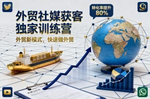 外贸社媒获客独家训练营，外贸新模式，快速做外贸-网创项目