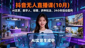 抖音无人直播课(10月-网创项目