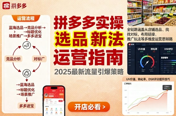 王校长9月12拼多多实操新玩法，全链路涵盖从店铺选品、找对标，布局链接，推广玩法等多维度运营思路(更新)-网创项目