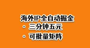 海外ip全自动掘金,2025必做蓝海项目,3分钟落地,矩阵直接开干【揭秘】-网创项目