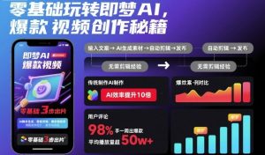 零基础玩转即梦AI，爆款视频创作秘籍-网创项目