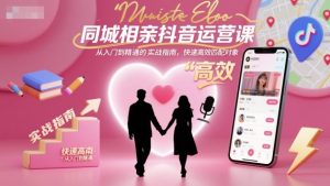 同城相亲抖音运营课,从入门到精通的实战指南,快速高效匹配对象-网创项目