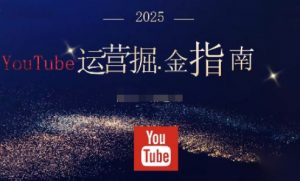 2025油管YouTuBe运营掘金指南，全方位帮你从零搭建油管运营体系-网创项目