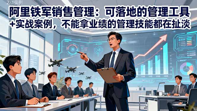 阿里铁军销售管理：可落地的管理工具+实战案例，不能拿业绩的管理都在扯淡-网创项目