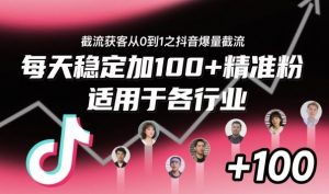 ‌⁢⁡⁤⁡⁡‌‌⁤⁤‍‬‬⁡⁡‍⁢‍⁢⁢‌⁣⁢⁣⁢⁣‬‌‬⁤‌‌⁡‍⁤截流获客从0到1之抖音爆量截流，每天稳定加100+精准粉，适用于各行业-网创项目