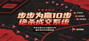 步步为赢10步绝杀成交系统,系统化解决从流量吸引到最终成交的完整链路-网创项目