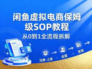 闲鱼虚拟电商，月入轻松过1W，保姆级SOP教程-网创项目