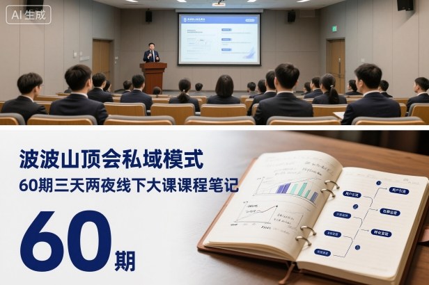 波波山顶会私域模式60期三天两夜线下大课课程笔记(文档)-网创项目