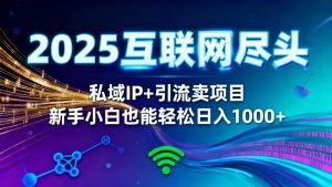 2025网创尽头王炸项目!私域 IP + 精准引流,新手小白在家躺赚日入 1000+-网创项目