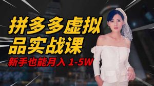 2025 拼多多虚拟品系统实战课，轻资产项目，可矩阵开工作室，新手也能…-网创项目