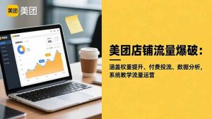 美团店铺流量爆破：涵盖权重提升、付费投流、数据分析，系统教学流量运营-网创项目