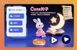 Coze扣子工作流一键生成童话皮克斯风格立体书视频，保姆级工作流搭建教程-网创项目