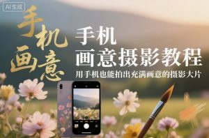 手机画意摄影教程,用手机也能拍出充满画意的摄影大片-网创项目