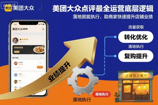 美团大众点评最全运营底层逻辑，落地就能执行，助商家快速提升店铺业绩-网创项目