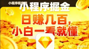 微信小程序掘金项目，日入几张，项目简单，小白一看就懂，5分钟就能学会上手操作【揭秘】-网创项目