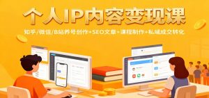 个人IP内容变现课：知乎/微信/B站养号创作+SEO文章+课程制作+私域成交转化-网创项目