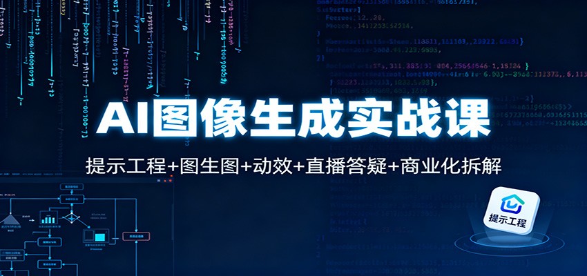 AI图像生成实战课：提示工程+图生图+动效+直播答疑+商业化拆解-网创项目