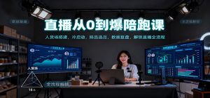 直播从0到爆陪跑课:人货场搭建,冷启动,排品选品,数据复盘,解锁直播全流程-网创项目