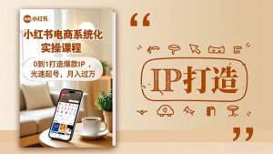 小红书流量变现系统化实操课程，0到1打造爆款IP，光速起号，月入过万-网创项目