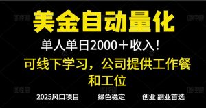 2025超前美金自动量化！单人单日收益1000+，线下学习，支持实地考察-网创项目