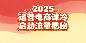2025小红书运营电商课:新手实战+冷启动+流量揭秘-网创项目