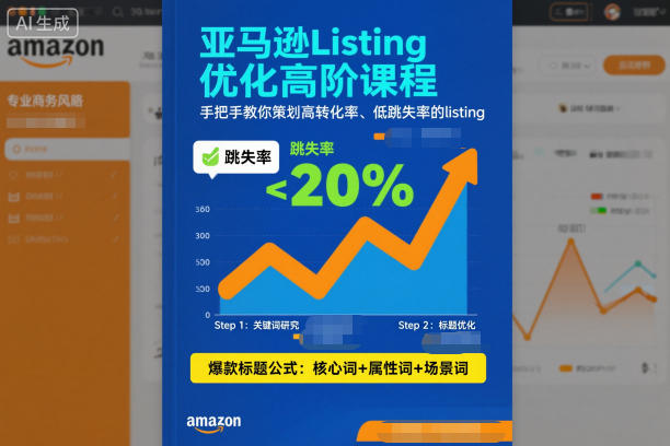 亚马逊Listing优化高阶课程，手把手教你策划高转化率、低跳失率的listing-网创项目
