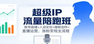 超级IP流量陪跑班：账号搭建+人设定位+爆款创作+直播运营，涨粉变现全流程-网创项目