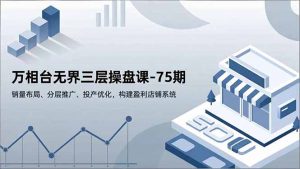 万相台无界三层操盘课-75期,销量布局、分层推广、投产优化,构建盈利店铺系统-网创项目