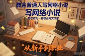 教会普通人写网络小说，助您成为一名职业网文作家-网创项目