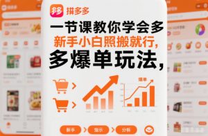 一节课教你学会拼多多爆单玩法,新手小白照搬就行-网创项目