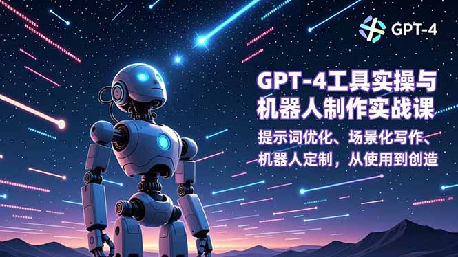 GPT-4工具实操与机器人制作实战课：提示词优化、场景化写作、机器人定制，从使用到创造-网创项目