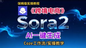 Sora2生成《跨境电商》英文短视频，实操搭建教学课，通俗易懂，包教包会-网创项目