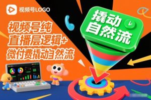 视频号纯直播底层逻辑+微付费撬动自然流-网创项目