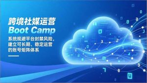 跨境社媒运营Boot Camp：系统规避平台封禁风险，建立可长期、稳定运营的账号矩阵体系-网创项目