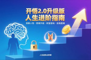 开悟2.0升级版人生进阶指南,洞察人性-思维升级-财富密码-自我圆满-网创项目