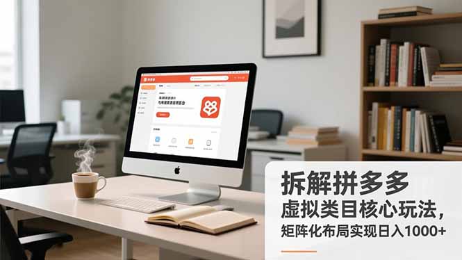 拆解拼多多虚拟类目核心玩法，矩阵化布局实现日入1000+-网创项目