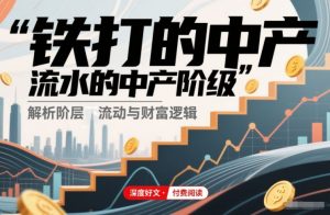 付费文章:铁打的中产,流水的中产阶级-网创项目