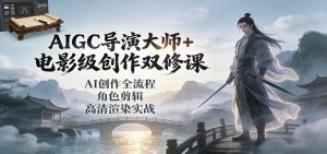 AIGC导演大师+电影级创作双修课:AI创作全流程、角色剪辑、高清渲染实战-网创项目