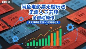 闲鱼电影票无脑玩法,无需人工干预,全自动操作,天天爆单稳定日入3张睡后收入【揭秘】-网创项目