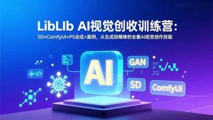 LibLIb AI视觉创收训练营：SD+ComfyUI+PS合成+案例，从生成到精修的全套AI视觉创作技能-网创项目