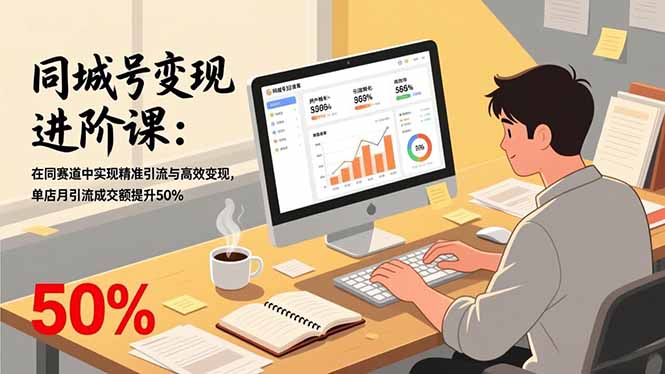 同城号变现进阶课：在同城赛道中实现精准引流与高效变现，单店月引流成交额提升50%-网创项目